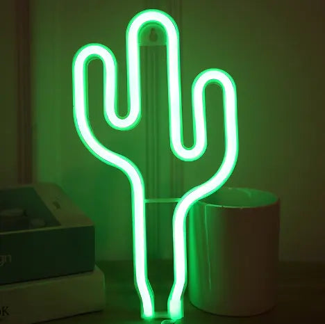LED Pineapple and Cactus Table Lamp