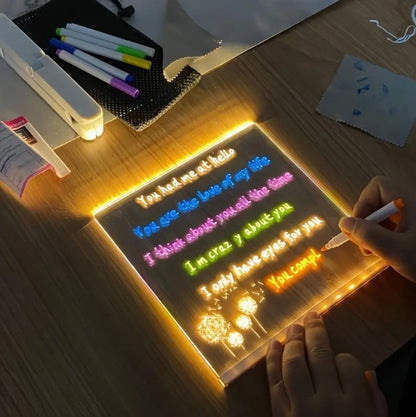 Large LED Note Board With Color Illuminated Message Board Painting
