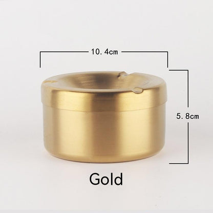 European Style With Lid Stainless Steel Ash Tray Creative