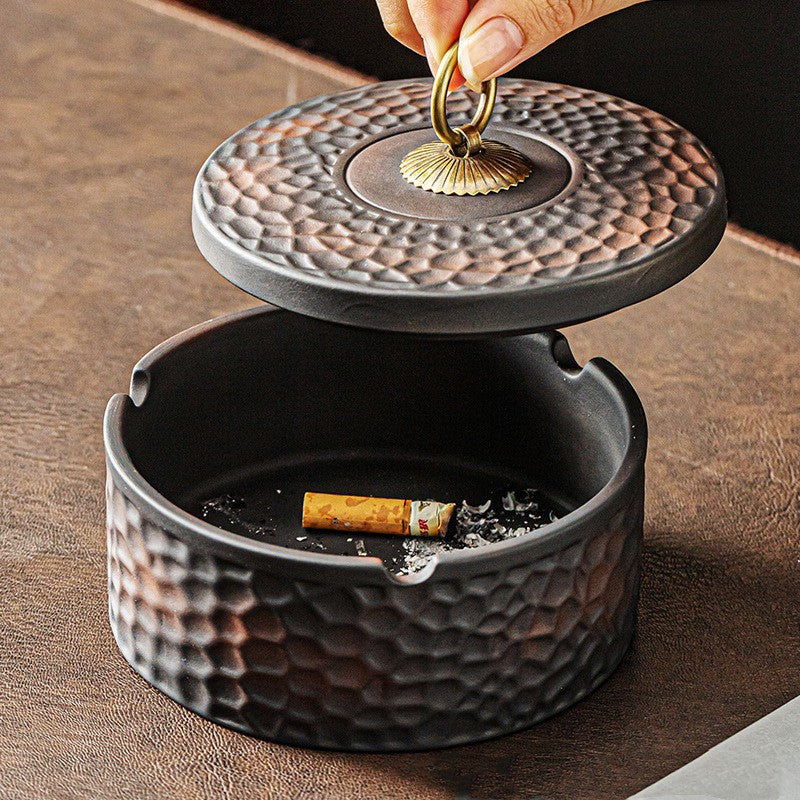Home Living Room Fly-proof Ash Tray With Lid Office Ashtray