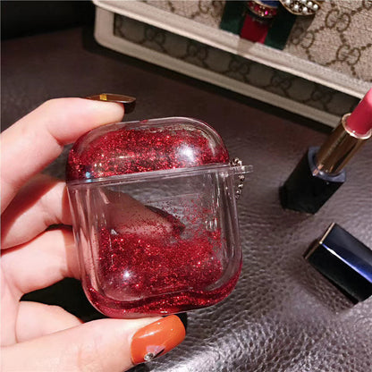 Compatible with Apple, Wireless Bluetooth Liquid Quicksand Earphone Case