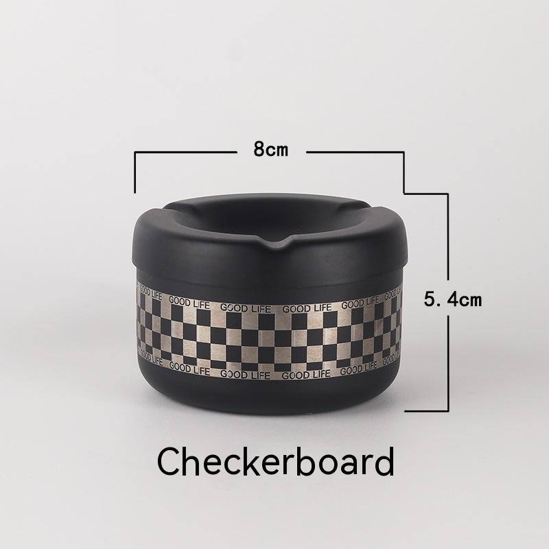 European Style With Lid Stainless Steel Ash Tray Creative