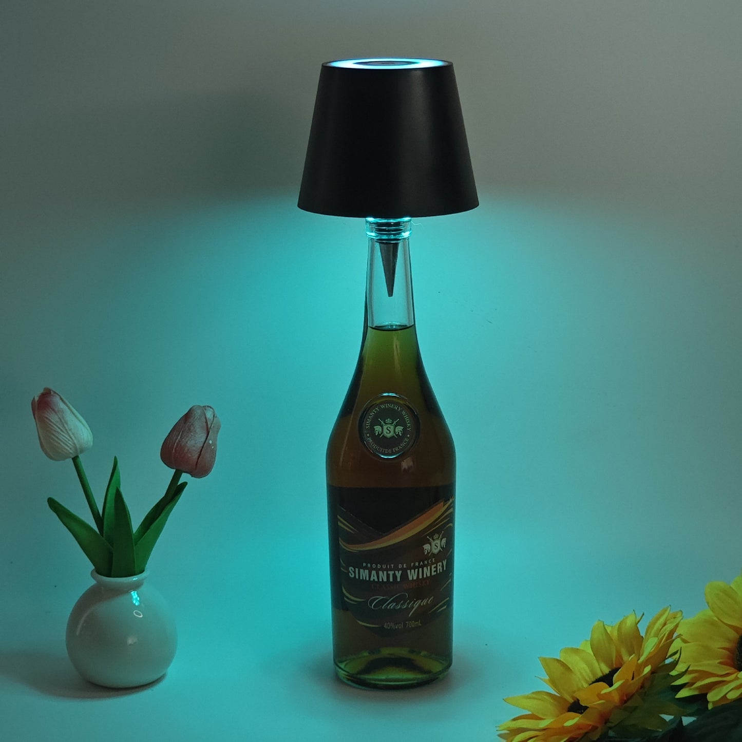 Wireless Desk Lamp LED Creative Wine Bottle Lamp Detachable Portable Charging Atmosphere Decorative Lamp
