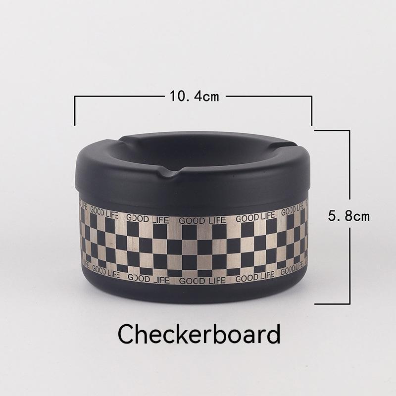 European Style With Lid Stainless Steel Ash Tray Creative