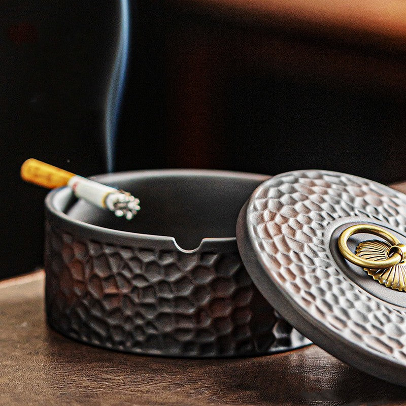 Home Living Room Fly-proof Ash Tray With Lid Office Ashtray