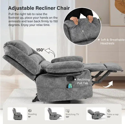Grey Massage Lounger Sofa