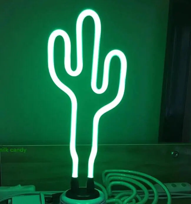 LED Pineapple and Cactus Table Lamp